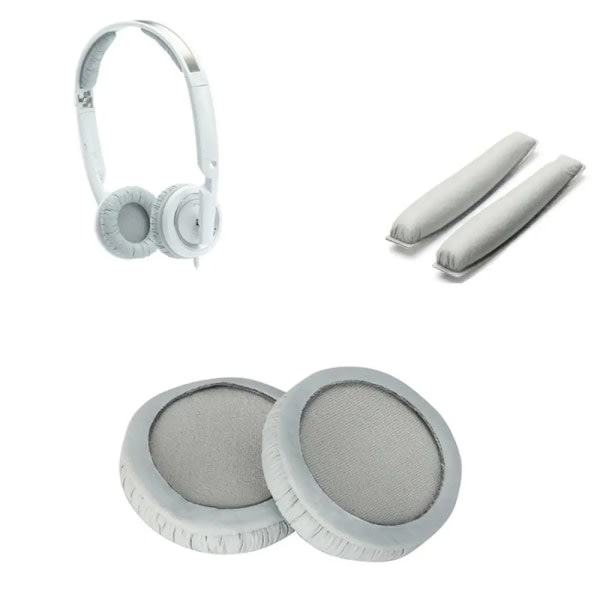 1 par med utskiftbare hodetelefoner øreputer/hodebåndsputer for Sennheiser PX100 PX200 Gamercove gray set