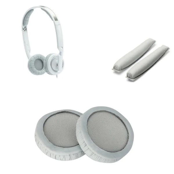 Merkesalg 1 par erstatningshodetelefoner Øreputer/hodebåndsputer for Sennheiser PX100 PX200 Gamercove gray set