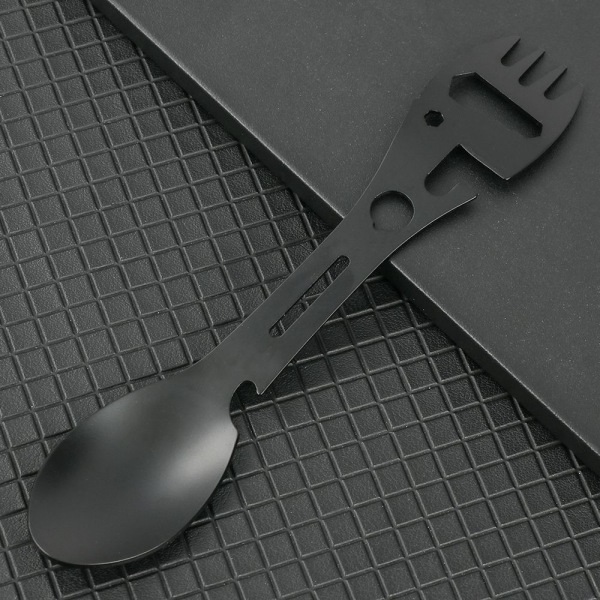 Utomhus Spork Gaffel Sked Flasköppnare Camping Överlevnad