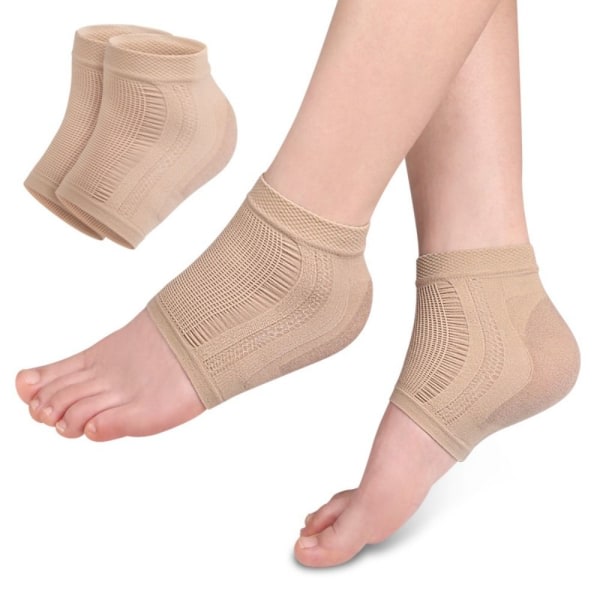 Cover Plantar Fasciitis Hælsokker Beige