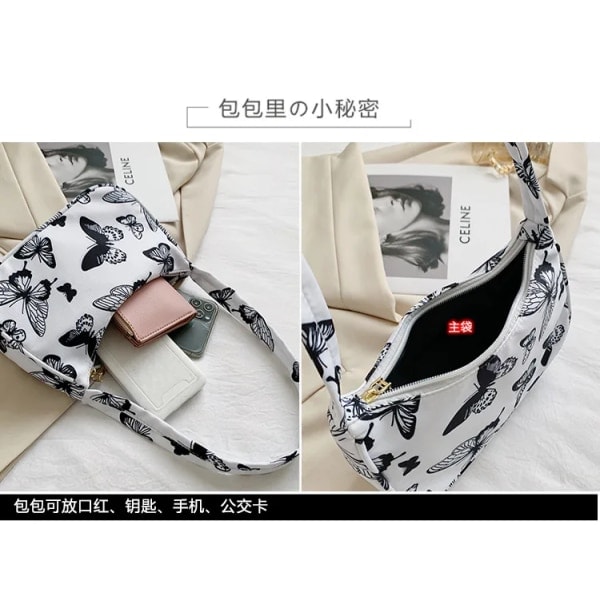 Damväska Mode Design Retro Ko Zebra Leopard Tryck Axelväska Underarm Väska Casual Dam Liten Handväska Shopper Handväskor 3