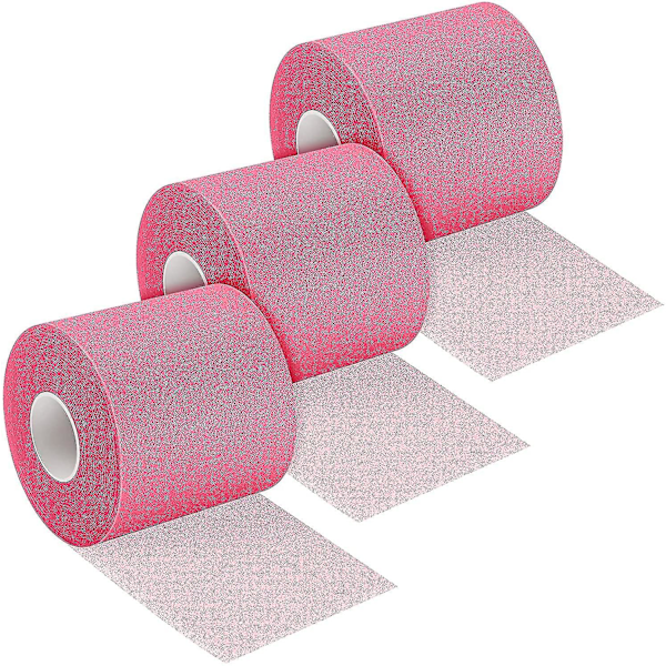 3 stk. Atletisk Forbind Tape til Sport Forbind Tape 2,75 tommer x 30 yards pink
