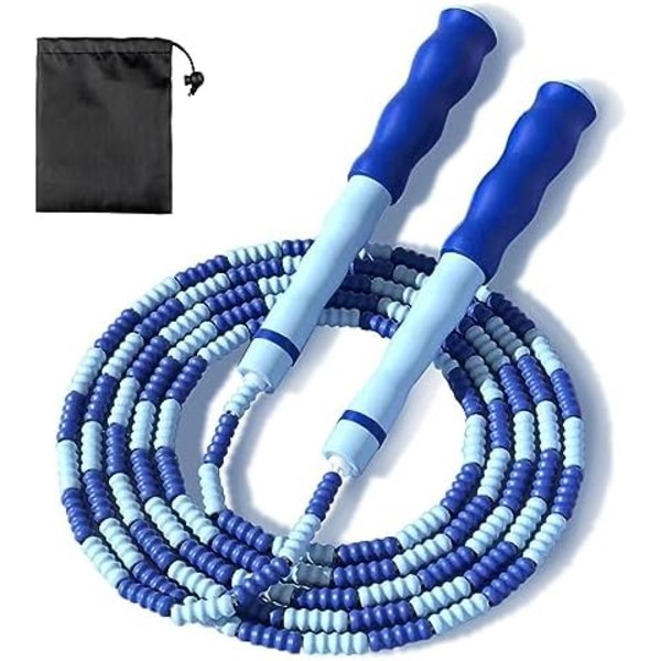 Perle Springtov Perle Hoppetov Tangle Free 2.8m/1.1in Justerbar Længde Blå til Børn og Voksne