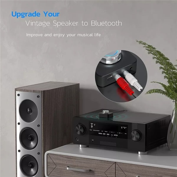 Bluetooth 5.0 Audio RCA-mottaker - WELLNGS