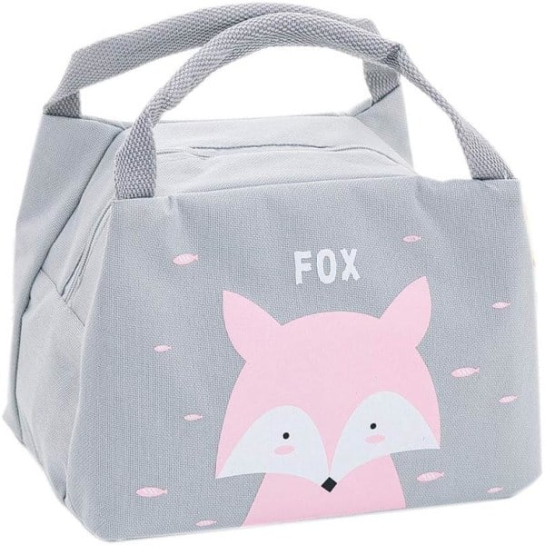 Tegneserie Lunsjpose Isolerte Gjenbrukbar Piknik Tote Bag Matpose Ispose for Barn Gutter Jenter Menn Kvinner pink