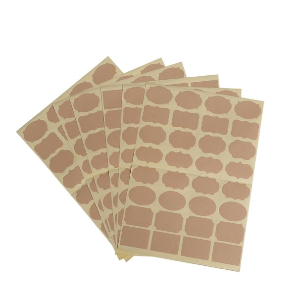 6 stk. Kraftpapir Tegneserie Kreativ Skrive Sticker Dekaler Etiketter Slikposer Kiksposer Snackposer (Som Billedet Viser)