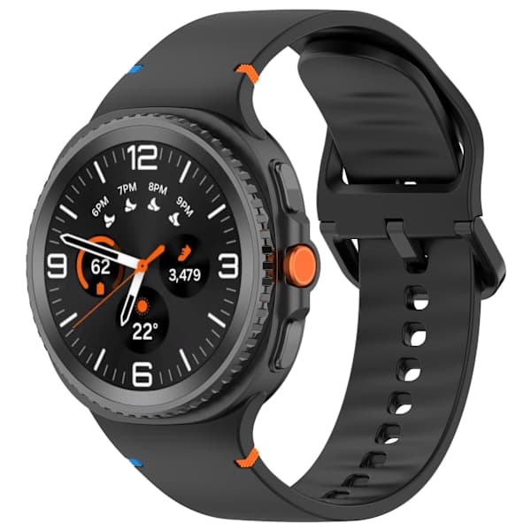 Silikonerem til Samsung Galaxy Watch 8 Sort Sort Black