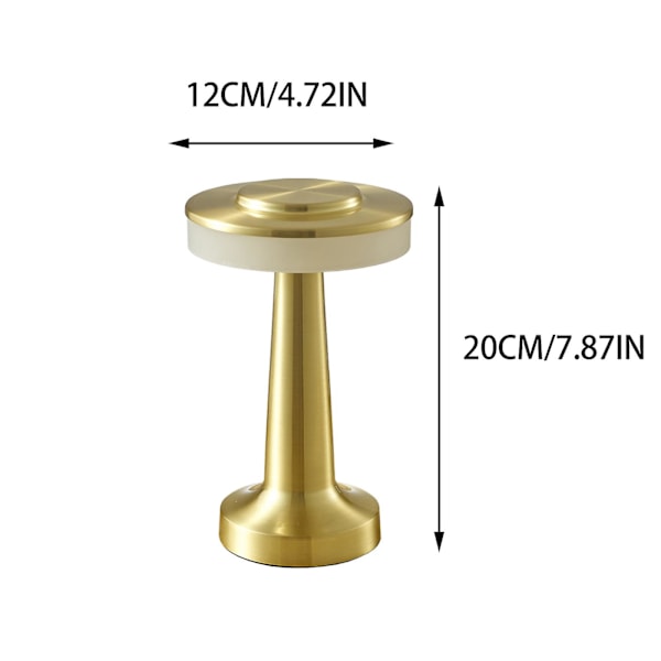 Bordlampe med berøringssensor, 3 fargemoduser, oppladbar, for barnerom, kontor, hjem, nattlys for barn, barnerom, 100% ny rose gold