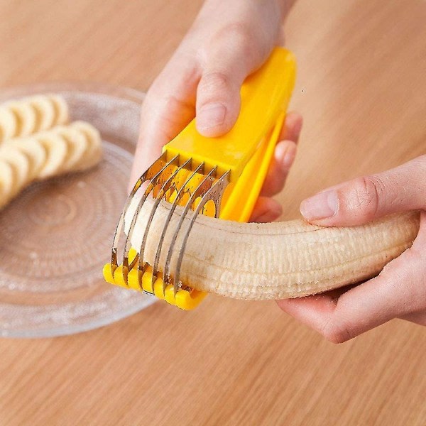 Bananskærer, Abs+ rustfrit stål Frugt og grøntsagssalat skræller Sæt med 2