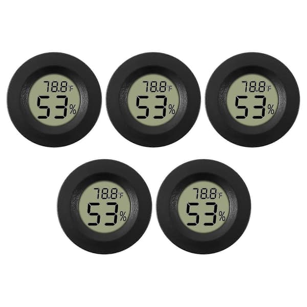 5-pack Hygrometer Digital LCD-skärm Fuktighetsmätare