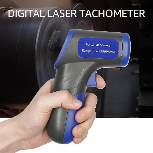 Digital varvräknare Laservarvräknare Handhållen Rpm-mätare Hastighetsmätare (2,5-99999 rpm mätområde) Wit