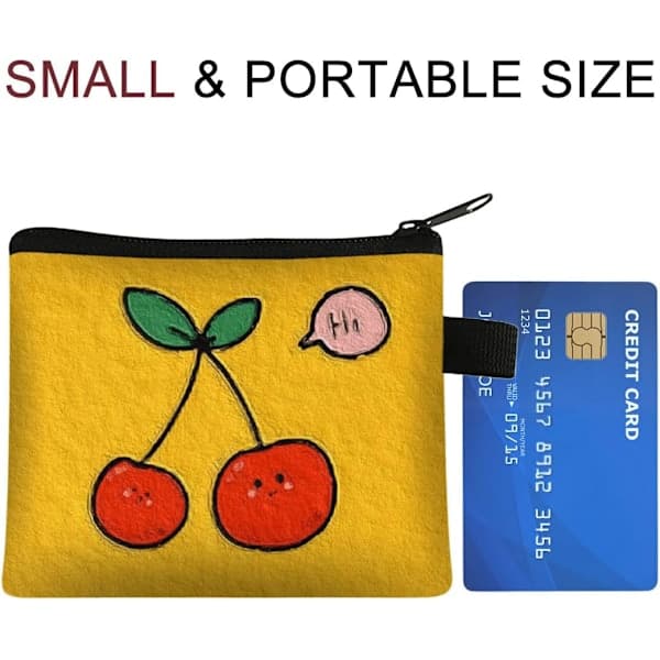 Liten Plånbok med Dragkedja Myntfack Dam Polyester Växelplånbok Mini Påse Mini Kontant Nyckelväskor