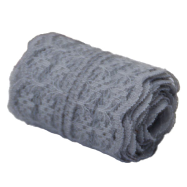 10m Spetsband Rulle 4.5cm Bred Oelastisk Färgrik Spets DIY Broderi Dekoration för Sömnad Gray