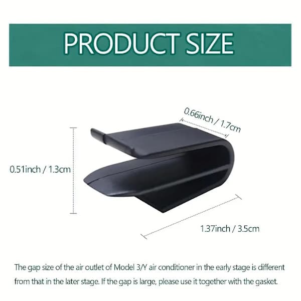 4-pakning luftfriskeradapter for Tesla Model 3/Y 2017-2023 luftventilklips friskerholder med avstandsstykker midtkonsollholder