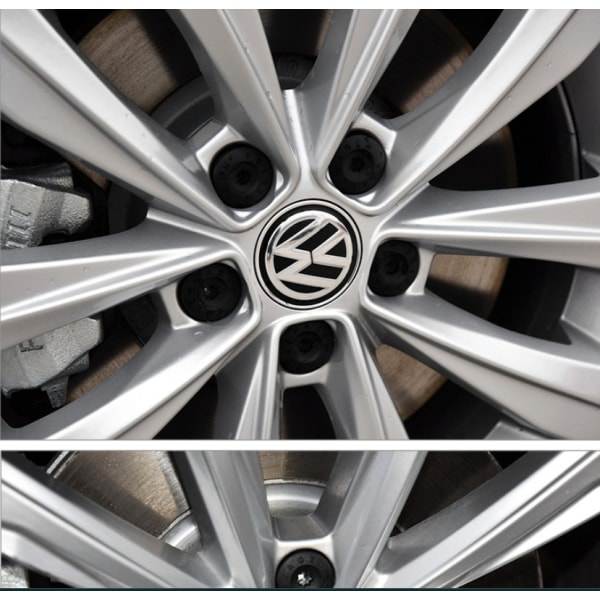 Lämplig för Volkswagen 5-klor navkapsel däcklogotyp 135mm (4 st)