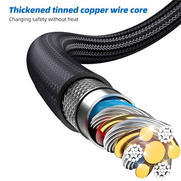 USB-C PD hurtigopladningskabel 100 W Sort 2 m Sort 2 m 2 m