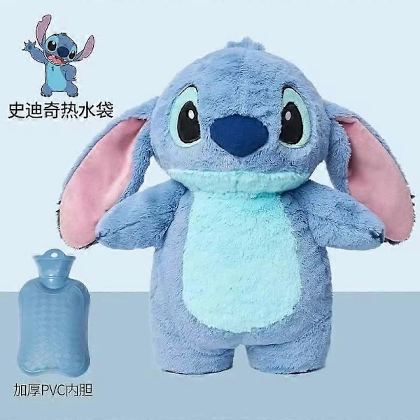 Kawaii Disney Talven Iso Pehmoinen Lämpöpullo Piirretty Anime Lilo & Stitch Naisten Koti Veden Täyttö Kädenlämmitin Lasten Lahjat Red