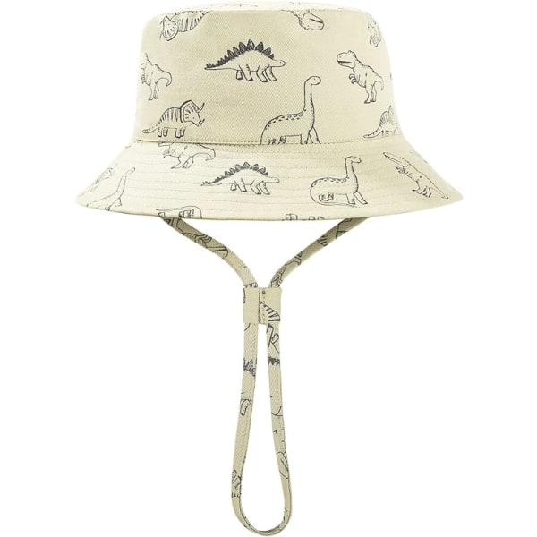 Baby Solhat Toddler Solbeskyttelse Hat til Baby Drenge Piger Børn Sommer Bucket Hat UPF 50+ Foldbar Strand Cap Beige