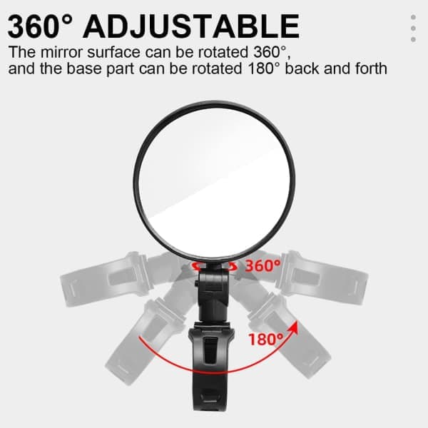 2 stk HD 360° roterende og sammenleggbare sykkelbakspeil