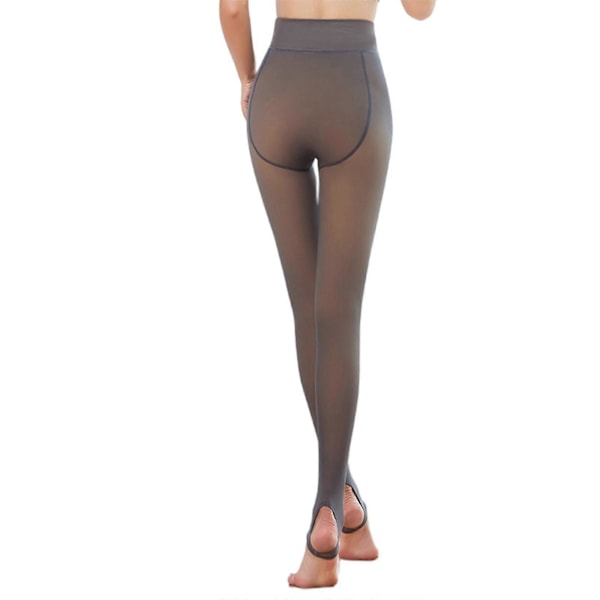 Dame Vinter Leggings Tykke Bukser Hud-transparent Fleeceforet Termiske Leggings A-90g thin section