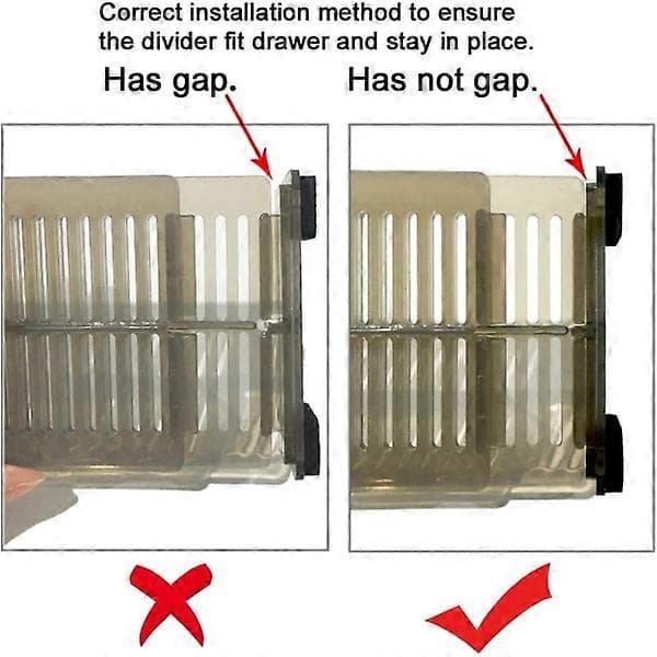 Set med 4 lådavdelare, 51-27,5 cm expanderbar organizer D
