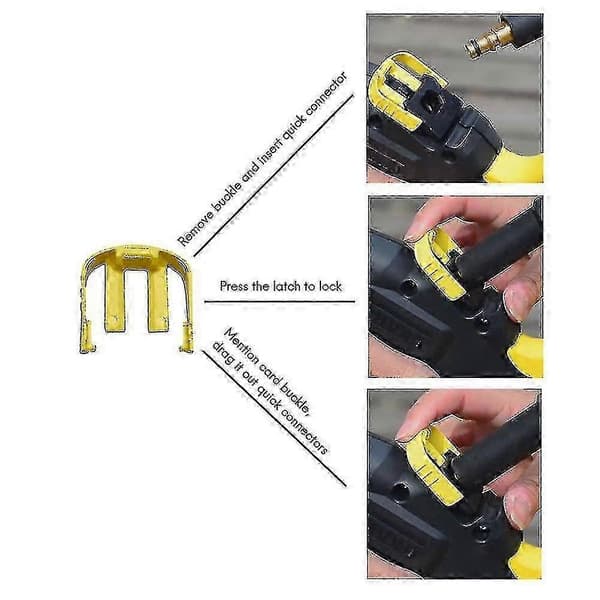 2-pack För Karcher K2 K3 K7 Högtryckstvätt Trigger Slang C Clip Clamp-Excellence