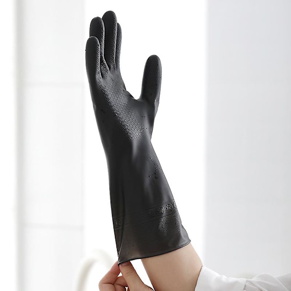 SZTXJ 3 Par Dishwashing Gloves, Återanvändbara Latex Rengöringshandskar för Hushållsarbete, Kök, Badrum, Extra Stora