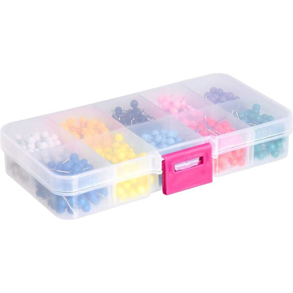 1000-pack Rundhuvud Charting Needles 3mm Blandade 10 Färger (100st/färg)