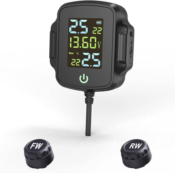Motorcykel däcktrycksövervakningssystem TPMS-detektor