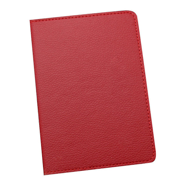Solidfarget Bærbar Passdeksel ID-kortlomme Beskytter Organizer Red
