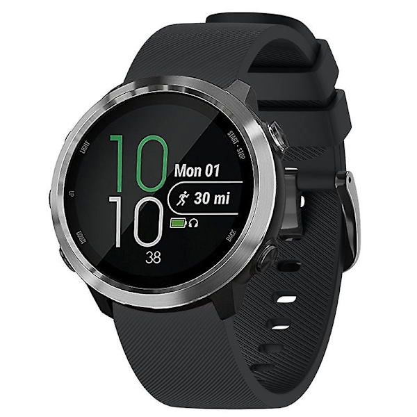 20mm Smartwatchband i Twill-struktur av silikon för GarminMove Luxe/Move Style/Move 3/Move Venu Black Style K Garmin Forerunner 245