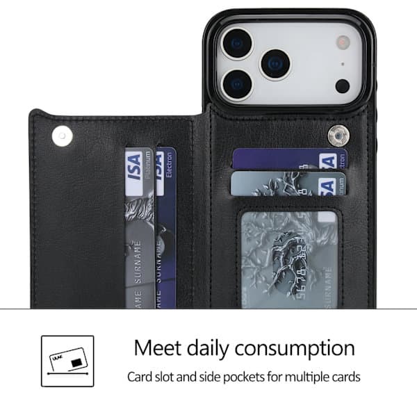 Business læderetui med flipfunktion til iPhone 17/iPhone 17 Pro/iPhone 17 Promax iPhone 17 Pro iPhone 17 Pro
