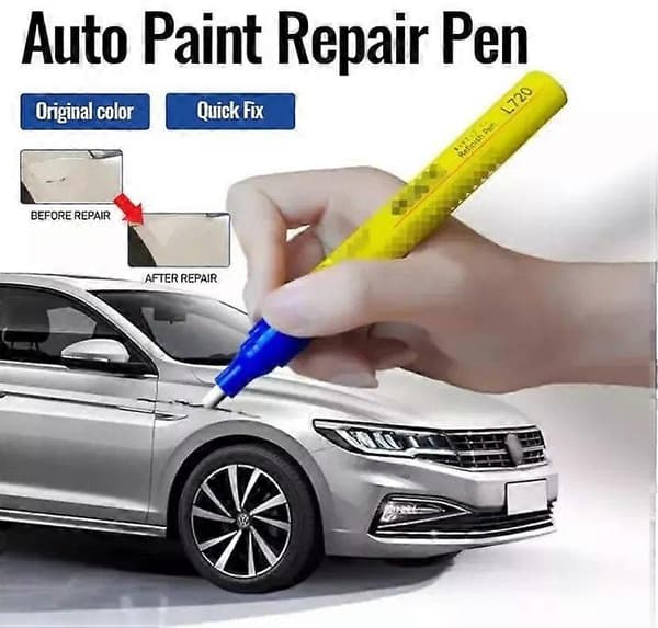 Semphasize Bil Lakstift, 2-i-1 Auto Touch Up Lakkfyllfjerner, Bilreparasjonsstift Black