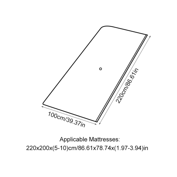 Storeposer til Vakuumpakning af Madrasser, Tøj, 220 x 100cm Vakuumforseglet Madraspose, Vakuumpose Opbevaringspåse til Flytning/Opbevaring af Skummadrasser