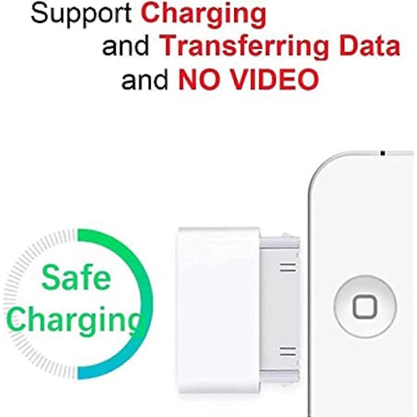 Lightning til 30-pinners adapter hann til 8-pinners hunn kontaktkonverter med iPhone