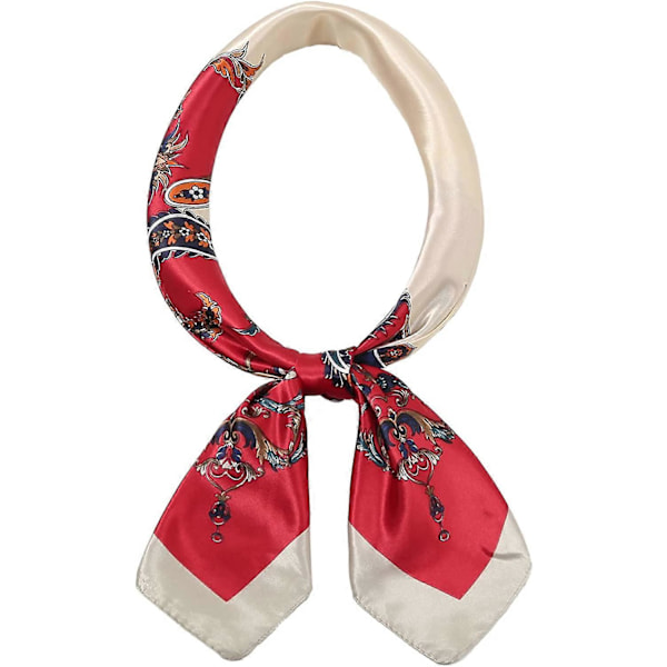 Huvudscarf i Silkesatin - Olaof Scarf för Kvinnor, Sova, Kvadratisk, Designer Bandana Olaof Scarf Style 7
