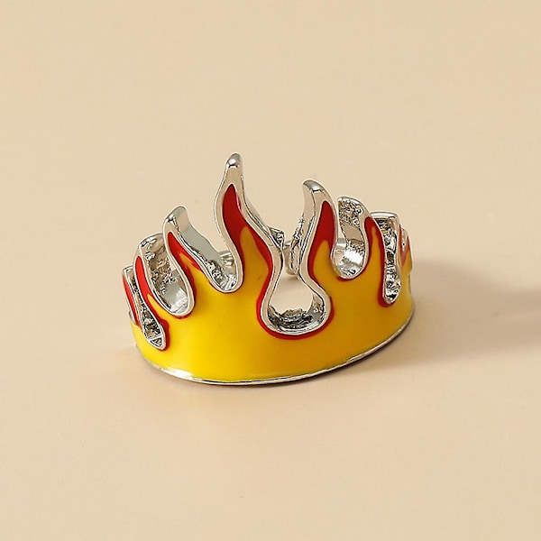 For Kreativ Personlighet Punk Flamme Ring For Menn Kvinner Gutter Party Smykker Gave