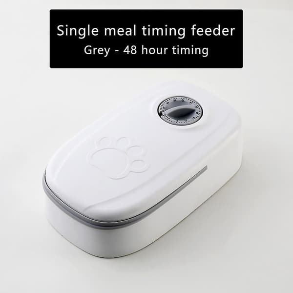 Tidsforseglet Foderautomat, Kæledyrsfoderautomat med Timer, Madtiming og Kontrol, Foderdispenser, 48-timers Timing