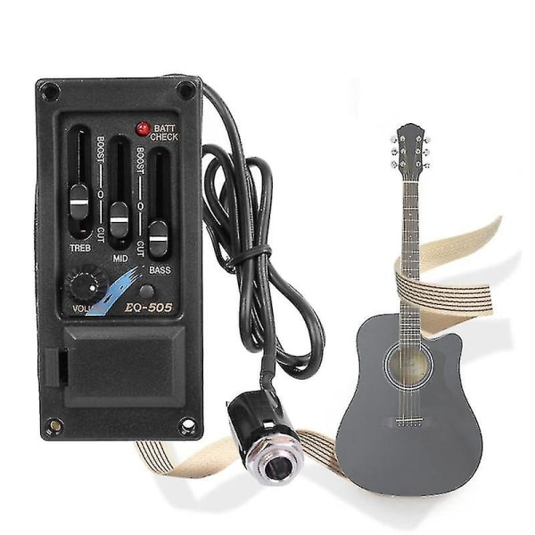 Eq-505 kitaran satula-mikrofoni 3-kaistainen taajuuskorjain vasen akustinen  kitara esivahvistinjärjestelmä taajuuskorjain piezo b48d | Fyndiq
