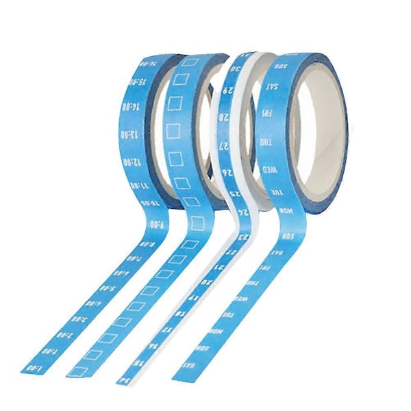 8 Pcs Scrapbook Stickers Japanese Decorative Masking Washi Tapes Weekly Date Plan Tape