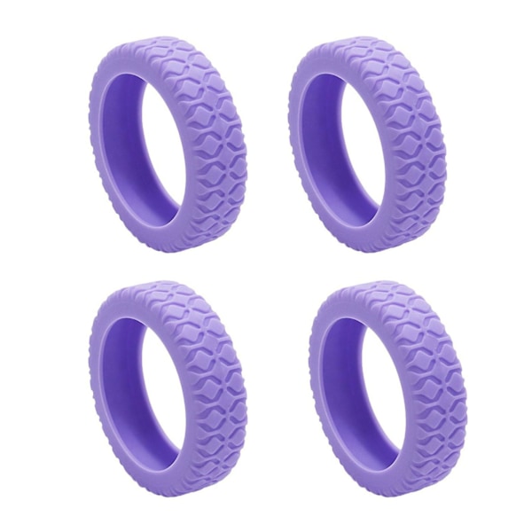 Matkalaukkujen pyöränsuojukset Silikoniset äänettömät suojukset useimpien 8 pyörivän pyörän matkalaukkuihin Purple 4pcs