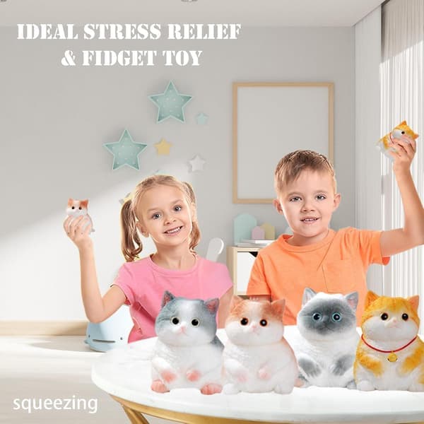 Håndlavet Taba Squishy Kat, Squishy Kat til Voksne/Børn, Sødt og Blødt Katte-design, Stresslindring, Perfekt Klemmelegetøj til Afslapning og Sjov