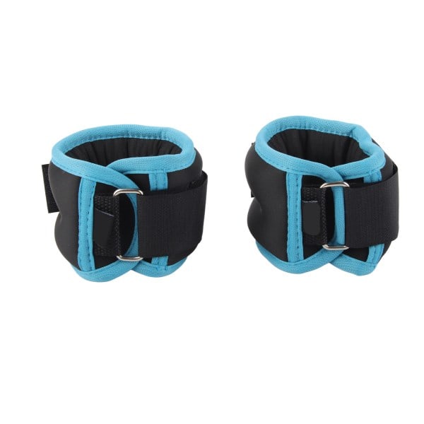 1 Pair Ankle Weights Strength Training Weight Bearing Adjustable Wrist Sandbag Running Walking Bule Black 1.1lb