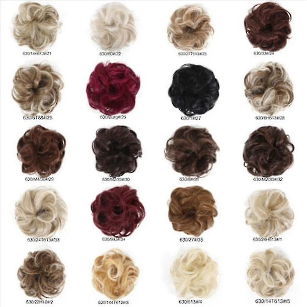 Krøllet Messy Bun-fuld og Bølget Hår Wrap Scrunchie