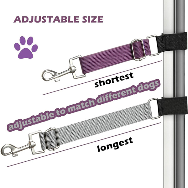 Justerbar Hundesalong Armforlengelsesreim med Hurtigutløsning - Grooming Loop Extension Rose Red