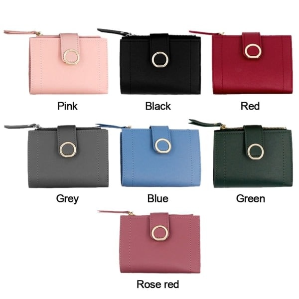 Kort plånbok damer clutch väska SVART svart