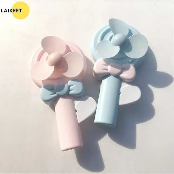 Handdrivna Fläktar Lolipop Fläkt Tecknad Handhållen Sommarfläkt Handpressad Manuell Mini Portabel Liten Handkylningsfläkt för Barn Vuxna Hem Utomhus Pink L