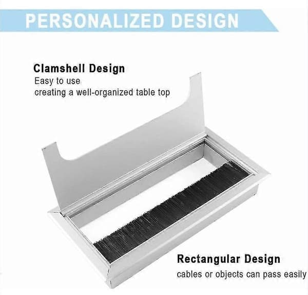Svart Set med 2 Kabelgenomföringar - Aluminium - 160 X 80 Mm