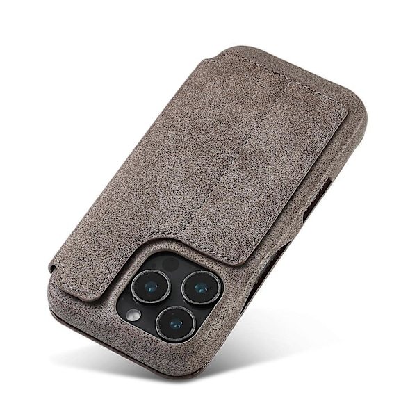 LC.IMEEKE Deksel til iPhone 16 Pro Max med Kortholder, Stativ og Lærdeksel Multicolor Style E