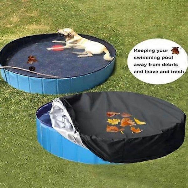 Poolskydd Vikbart Dragskodesign Rund Vattentätt Dammtätt Oxfordtyg Tvättbart Skydd Husdjurspooltillbehör black S